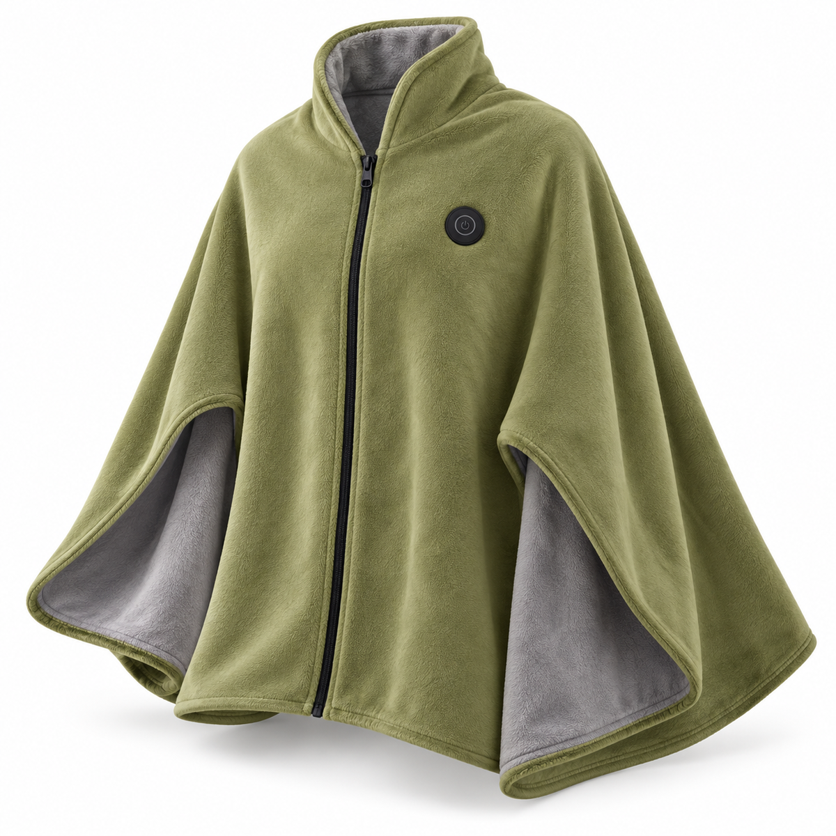 ZOVYNE Heated Wearable Blanket — Zip-Up Shawl