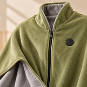 ZOVYNE Heated Wearable Blanket — Zip-Up Shawl