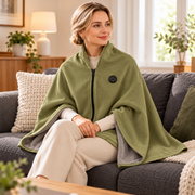 ZOVYNE Heated Wearable Blanket — Zip-Up Shawl